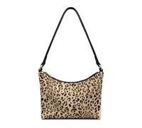 HUGS IDEA Brown Leopard Pattern Women's Shoulder Bag Cheetah Print Sequin Purses Fashion Hobo Handbags for Lady Trendy Clutch Purse for Evening Party Lightweight Underarm Bag for Women