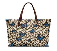 HUGS IDEA Butterfly Mix Tote Bag Soft Leather Purse and Handbag for Women Large Capacity Shoulder Bag Teacher Travel Daily Lightweight