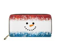 HUGS IDEA Christmas Purse for Women Snowflake Red White Blue Xmas