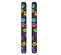 HUGS IDEA Comforfeel Refrigerator Door Handle Cover Washable with Colorful Dog Cat Paw Cute Home Decor Keep off Fingerprint & Stain