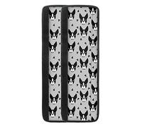 HUGS IDEA Comforfeel Refrigerator Door Handle Cover with Boston Terrier Dog Kitchen Dishwasher Handle Cover Keep off Food Smudges, Grey