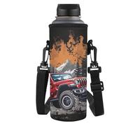 HUGS IDEA Cool Car Water Bottle Carrier with Strap Machine Washable Water Bottle Sleeve for Outdoor Sports Dustproof Waterbottle Holders for Walking Hiking Camping