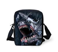 HUGS IDEA Cool Shark Printed Small Messneger Bag Handbag Cross Body Bags Travel Sport Phone Pouch Purse for Men Kids