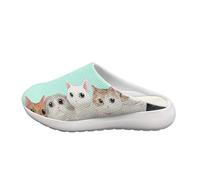 HUGS IDEA Cute Cats Unisex Garden Clogs Shoes Comfortable Slip-on Summer Beach Footwear Sandals for Women and Men