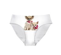 HUGS IDEA Cute Chihuahua Pattern Underwear Panties Stylish Elastic Lingerie for Girl L