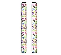 HUGS IDEA Cute Dogs Paw Footprint Colorful Comforfeel Refrigerator Door Handle Cover Decor Dishwasher Keep off Food Smudges