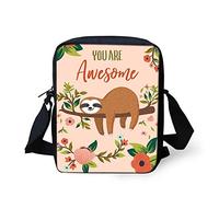 HUGS IDEA Cute Sloth Small Shoulder Messenger Bags for Girls Women Mini Handbag
