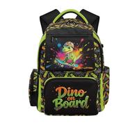 HUGS IDEA Dinosaur Backpack for Children Large Capacity Rucksack for Boys School Bags for Kids Lightweight Daypack for Elementary Students 17 Inch Bookbag