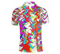 HUGS IDEA Fashion Colorful Men's Pique Sport Shirst Summer Hipster Hip Hop Short Sleeve Breathable T-Shirt Tee Tops