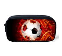 HUGS IDEA Fire Football Pencil Box Pen Pouch Student Stationery Bag Childern Coin Purse