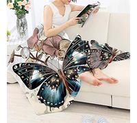 HUGS IDEA Fleece Blanket Throw, Butterfly Elegant Retro Vivid Sherpa Fleece Throw Blanket, Soft, Plush, Fluffy, Warm, Cozy for Bed Couch and Living Room - XL