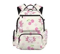 HUGS IDEA Floral Otter Kids School Backpack with Multiple Storage Pockets Cute Day-pack for Books and Supplies Children's School Bag Back to School