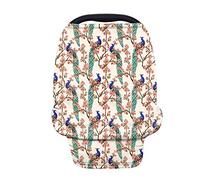 HUGS IDEA Floral Peacock Elegant Multi Use Infant Stroller Canopy Unisex Baby, Multifunctional Uses, Extremely Stretchy