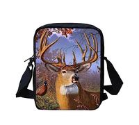 HUGS IDEA Forest Deer Cute Kids School Travel Phone Bag Mini Crossbody Sling Bag