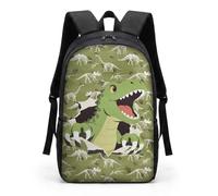 HUGS IDEA Fossil Dinosaur Childrens Rucksack Prehistoric Dino School Bag Lightweight Water Resistant Travel Rucksack for Kids Back to School Camping