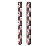 HUGS IDEA Fridge Door Handle Cover Kitchen Appliance Cabinet Refrigerator Handles Decor Cute Funny Covers, Pink Cartoon Owls Polka Dot