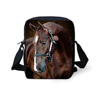 HUGS IDEA Horse Head Print Small Shoulder Crossbody Messenger Handbags with Adjustable Strap