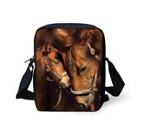 HUGS IDEA Horse Mini Crossbody Bags Adjustablle Shoulder Handbag Cell phone Pouch Purse for Women Men Kids