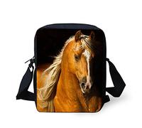 HUGS IDEA Horse Pattern Travel Crossbady Bags Mini Sling Shoulder Handbags Coin Cellphone Pouch for Travel