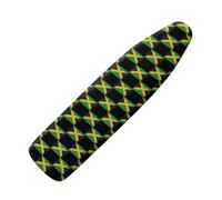 HUGS IDEA Ironing Board Cover Replacement Accessories, Novelty Jamaica Flag Print 52" x 13" Stretchy Iron Board Protector Cover with Elastic Edges