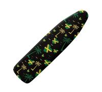 HUGS IDEA Jamaican Flag Ironing Board Protect Cover Thick Padding and Elasticized Edge 15" x 54" Ironing Board Protect Covers Thick Pad Resists Anti Scorching and Staining