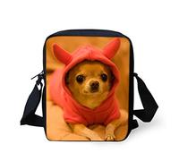 HUGS IDEA Kawaii Mini Messenger Bag Chihuahua Printed Small Shoulder Handbags Satchel Travel Purse Wallet for Women Girls