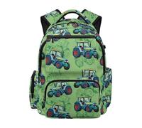 HUGS IDEA Light Tractor Boys School Backpack Large Capacity Waterproof Bookbag Padded Straps Front Zipper Pocket Kids Backpack Back to School Preschool Daily Use