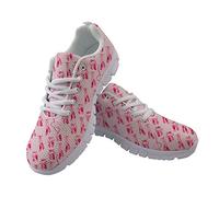 HUGS IDEA Lovely Ballet Element Pink Outdoor Walking Shoes Running Training Jogging Loafers Sneaker Lace Up