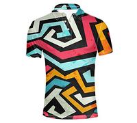 HUGS IDEA Men's Pique Sport Shirt Slim Fit Color Block Short Sleeve Stretch Performance Sportshirt