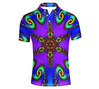 HUGS IDEA Men's Sport Golf Polos Shirt Fashion Bright Colors Short Sleeve T-Shirts Sport Tee Clothing