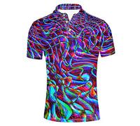 HUGS IDEA Novelty Men's Big & Tall Golf Pique Polo Shirt Short Sleeve Hip Hop Style T-Shirts Soft Athletic Sport Tee