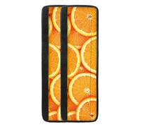 HUGS IDEA Orange Refrigerator Door Handle Cover Fridge Kitchen Appliance Decor Oven Dishwasher, Citrus Tangerine Print Fridge Handle Cover