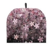 HUGS IDEA Pink Sakura Flower Tea Cosy for Teapot Dust Cover for Tea Pots Durable Soft Kettle Dust Protector Cover for Tea Pot Cover Accessories