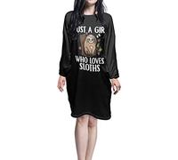 HUGS IDEA Retro Peony Flower Womens Dressing Gown Bathrobe, Adorable Puppy Dogs Sloth Animal Ethnic Tie-dye Wrap Nightwear