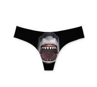 HUGS IDEA Shark Pattern Animal Design G-Strings Underpants For Lady M