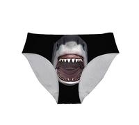 HUGS IDEA Shark Print Lady Sexy Underwear Briefs Breathable Panties Hipster M