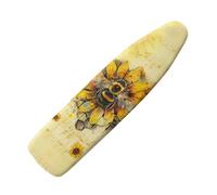 HUGS IDEA Sunflower Bee Ironing Board Cover Stretchy Fabric 52" x 13" Thick Padding for Iron Board, Heat Resistant Protector Cover