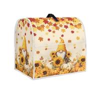 HUGS IDEA Sunflower Gnome Print Kitchen Stand Mixer Cover with Pocket for Stand Mixer, Aumn Maple Leaf Food Mixer Cover Kitchen Blender Cover Toaster Blender Cover