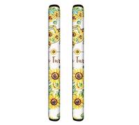 HUGS IDEA Sunflower My Turtle Refrigerator Door Handle Cover, Abstract Sea Turtle Floral Fridge Oven Handles Keep Your Appliance Clean