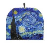 HUGS IDEA Tea Cosy for Teapots Van Gogh Blue Starry Night Print Dust Cover Teapot Cover