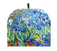 HUGS IDEA Tea Cozy Teapot Dust Cover- Van Gogh Irises Flower Print Kitchen Home Decorative Kettle Cover Teapot Cosies Dust Protector Cover