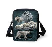 HUGS IDEA Tiger Pattern Small Cross Body Bag Shoulder Handbag Trave Wallet Purse Phone Pouch for Kis Boys
