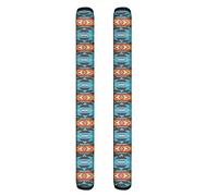 HUGS IDEA Tribal Stripe Cabinet Refrigerator Door Handle Cover Fridge Dishwasher Microwave Oven Handles Pad Decor, Turquoise Red
