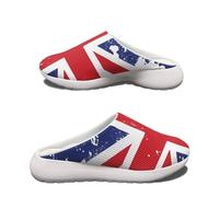 HUGS IDEA United Kingdom Flag Print Unisex Garden Clogs Shoes Casual Slippers Quick Drying Sandals Summer Anti-Slip Beach Shoes for Men Women