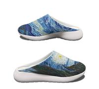 HUGS IDEA Van Gogh Starry Night Unisex Garden Clogs Shoes Comfortable Slip-on Summer Beach Footwear Sandals for Women and Men