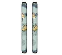 HUGS IDEA Vivid 3D Sea Turtle Bohemia Mandala Floral Print Refrigerator Door Handle Cover Kitchen Appliance Oven Decoration Covers Keep Your Clean From Smudges