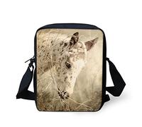 HUGS IDEA White Horse Pattern Small Crossbody Bag Outdoor Sport Sling Shoulder Bag Handbag Cellphone Pouch
