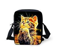 HUGS IDEA Womens Small Should Messenger Bag Mini Adjustable Crossbody Funny Cat Print Travel Cell Phone Pouch Purch Handbag Kids Satchel