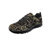 HUGS IDEA Women's Stylish Athletic Sneakers Steampunk Art Print Lightweight Comfort Go Easy Running Racing Walking Trainers Shoes