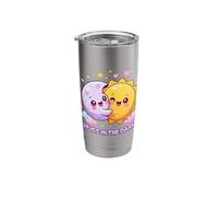 Hugs in The Dark Solar Eclipse Kawaii Sun Moon Stainless Steel Insulated Tumbler